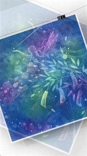 パステルで描く、静かな七夕の夜空✨ #art