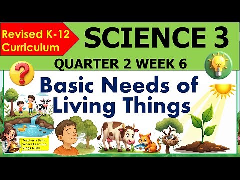 SCIENCE 3 QUARTER 2 WEEK 6 REVISED K-12 MATATAG BASIC NEEDS OF LIVING THINGS