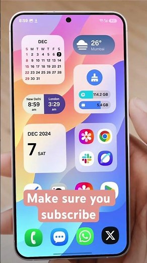 One UI 7 Home Screen Apps and Widgets: With and Without Labels #samsung #mustseetech #shorts