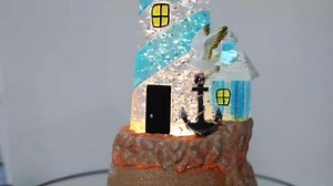 Lighthouse Decor Snow Globe Ocean Nautical Sparkly Glittering Lantern Figurine Decorations Lighthouse Themed Handmade Gifts foHome Top Centerpiece Decoration