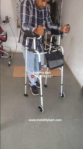Upright Walker With 5" Castors | Height Adjustable With Forearms | Walking Aid for Adults