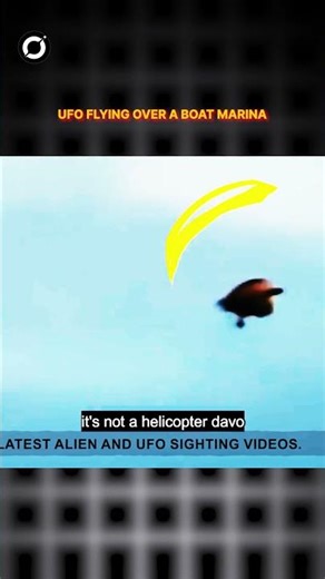 Shocking Footage: Mysterious UFO Caught On Camera Flying Over A Boat Marina #shorts #ytshorts #alien