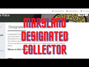 Maryland Designated Firearms Collector