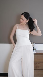 One color story, 4 chic looks 🤍 Light, flowy, and fresh. These are the kind of pieces you’ll want on repeat this summer from @lovebonitoph Which look is your vibe? 👀✨ What I Wore: 🧥 RuchedReady®️ Moira Belted Collarless Blazer 👚 Kendra Contour Knit Camisole Top in Ivory 👗 Wei Elastic Sunray Pleated Midaxi Skirt 🩳 Leggy Wei Elastic Sunray Pleated Pants in Tofu #LoveBonito #WhatIWore #SummerStyling #StyleInMotion #welovebonito #lovebonitoph #featuredonLB | Vanna Garcia