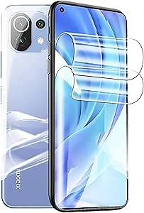2pcs Hydrogel Film Screen Protector for Xiaomi Mi 11 Lite 5G NE / Mi11 Lite (6.55 inch), Soft TPU [Clear HD] Protective Screen Protector Film (Not Tempered Glass)