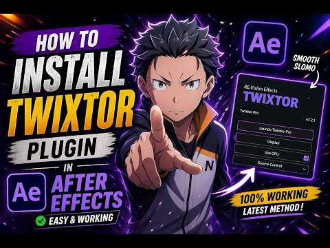 How to Install Twixtor Plugin in After Effects 🔥100% Working