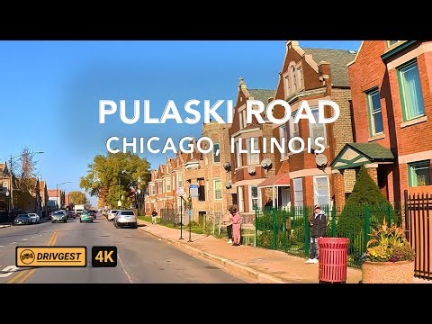 Pulaski Road | ASMR | Chicago | Drive Tour | 4K | Drivgest