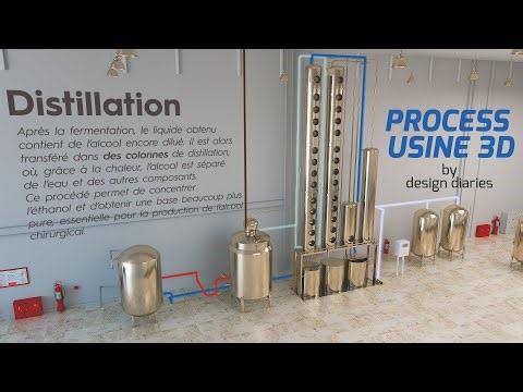 Animation 3D Industrielle : Process d'une Usine d'Alcool Chirurgical en Algérie
