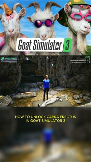How to unlock Capra Erectus (Jesus) skin in Goat Simulator 3 #shorts #goatsimulator3