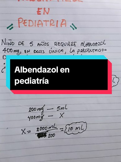 Albendazol en Pediatría: Dosis y Cálculo