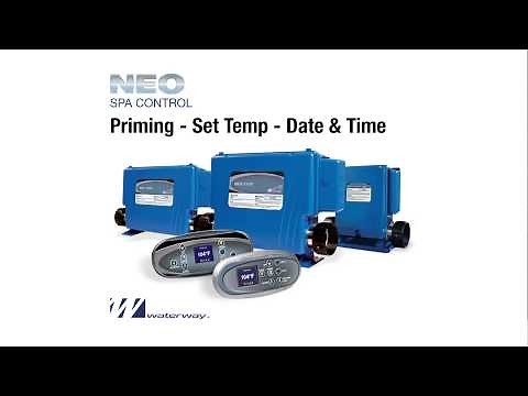 NEO Spa Control Priming Mode, Set Temp, and Date-Time