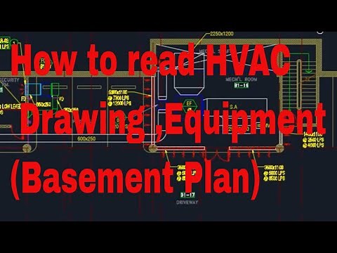 HVAC - How to read HVAC Basic Drawing and Equipment (basement Plan) in English