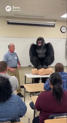Angry Gorilla Goes Wild! 😱 #gorilla #wildlife #aivideo