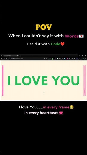 I Love You Website Using HTML & CSS 💖 | Aesthetic Short Project