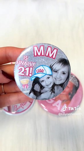 12 reactions | Want a one-of-a-kind birthday button?  Send me an image  I’ll design a custom theme  You get a birthday button that’s totally YOU  I can ship anywhere! #CustomButtons #BirthdayButton #PartyStyle #PersonalizedGifts #kaycustomed | Kay Customed | Facebook