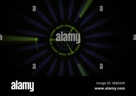 Glowing green clock in darkness Stock Video Footage - Alamy