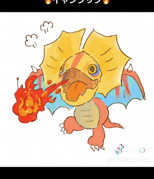 イャンクックのみです🙇‍♀️ ※過去絵です #モンハン #イラストメイキング #イャンクック#モンハンワイルズ #monsterhunter #イラスト