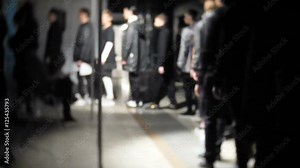 Men models are going to be shown on the backstage of fashion week Stock Video