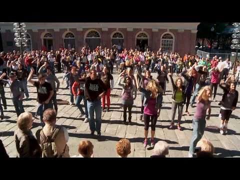 Rock of Ages Flash Mob (HD) | Broadway Across America | Quincy Market, Boston, MA