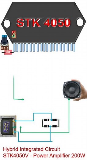 Build a 400W Audio System with STK4050#Full Circuit Diagram Animation