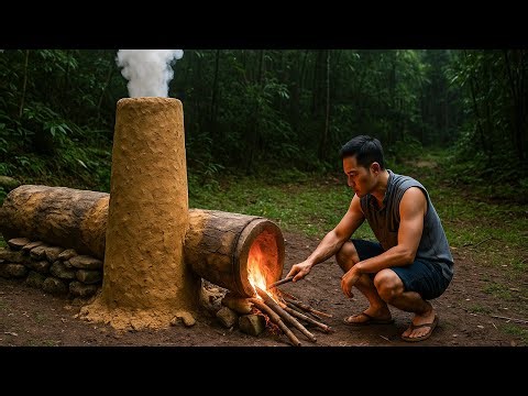 I Built an Ancient Primitive Furnace Deep in the Forest