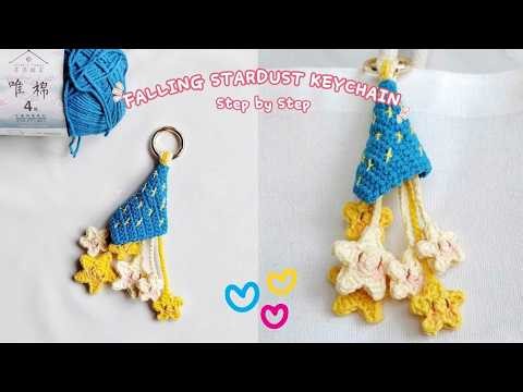 Crochet Keychain Tutorial | Crochet Ideas Easy Star & Hat Charm for Beginners