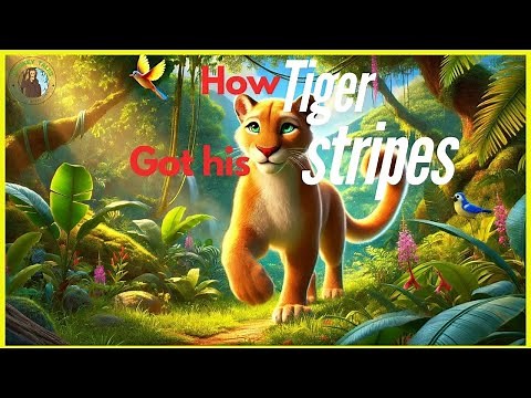 How Tiger got his Stripes/learn English with stories/Moral stories for kids/Tiger story/Bedtimestory