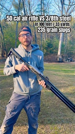 Seneca DragonClaw II .50 cal air rifle VS 3/8th steel