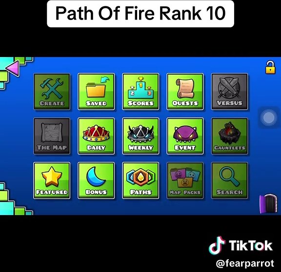 Path Of Fire Rank 10 in Geometry Dash