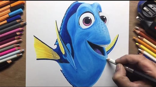 Drawing: Dory (Finding Dory) - Timelapse ¦ Artology