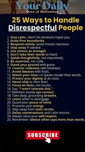 How to Handle Disrespect Without Losing Your Cool 😎🧠 | Stay Calm, Stay Classy
