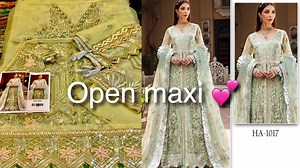 Ohhh Noooo Too much beautiful 🤩 open shirt maxi Limited maxi pc Confrm ur oder fast.. Price 8600 Whatsapp 03234085860 | Haseeb arts