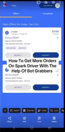 Spark Driver Bot Grabbers #botgrabber #sparkdriver #walmartspark #batches #botgrinder