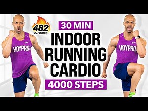 30 MIN Indoor Running Cardio Workout for Weight Loss | 4000 Steps Run In Place at Home Jogging