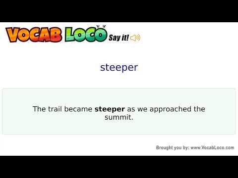 Steeper – English Pronunciation, Definition, Synonyms, Antonyms, Example Sentence