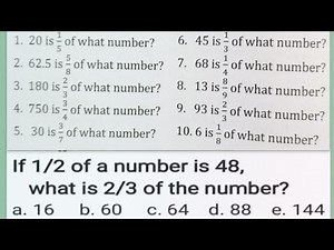 Numerical Ability for Civil Service: Fraction as part of a whole