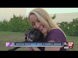 Woman and dog, both victims of violence, form loving bond