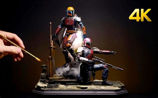 【4K】大佬用万代1:12曼多和波巴费特制作《曼达洛人》第三季场景 | 作者：Boylei Hobby Time | 机翻中文