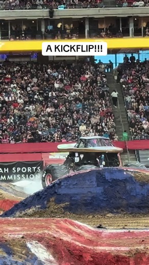 Exciting Monster Jam Kickflip at NRG Stadium Houston