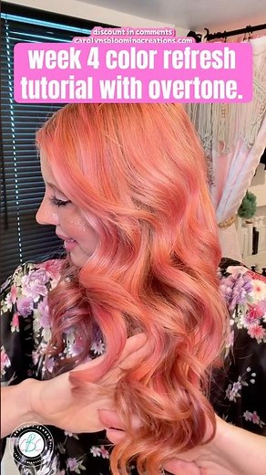 Week 4 Rose Gold Hair Refresh Hair Tutorial with Overtone #haircolor