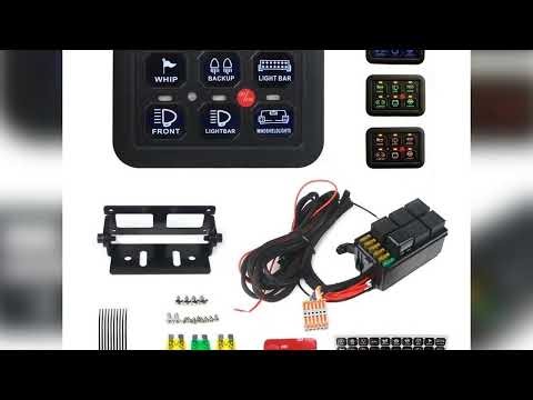 A must-have product #12V LED 6 Gang Switch Panel 600W-1200W Circuit Control Relay System Box Slim