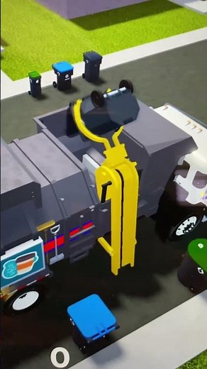 Picking up some bins in collect garbage for fun 😁#Roblox #garbagetruck ￼￼