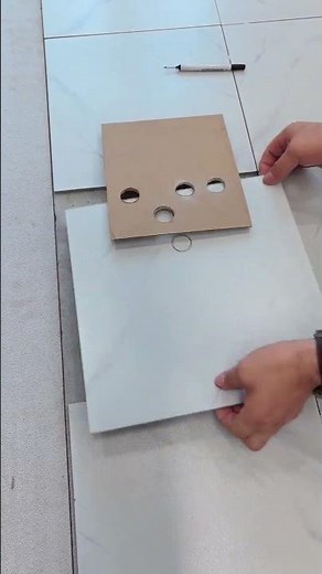 Four-hole ceramic tile installation with Dayou Tools