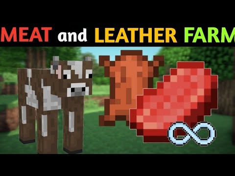 Minecraft unlimited meat and leather farm tutorial