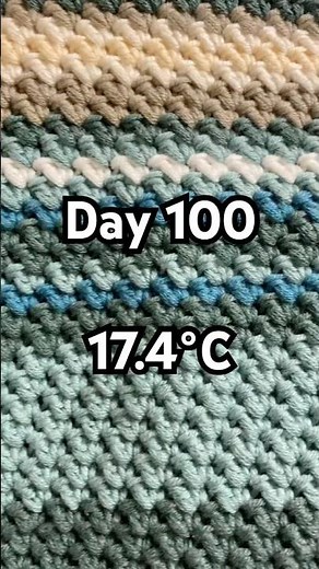 Day 100/365 TEMPERATURE BLANKET #crochet #temperatureblanket #handmade #knitting #janettetemp26 #diy