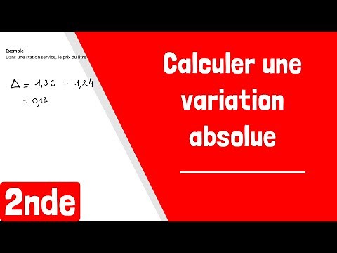 Comment calculer une variation absolue ?