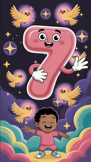 Number 7 Song for Toddlers 7️⃣ | Cartoon Learning with TinyJoy Time #kidssongs #kidslearning