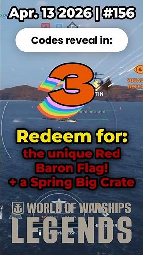 |Apr.13| (#156)🎁BONUS CODE🎁 WoWS: Legends