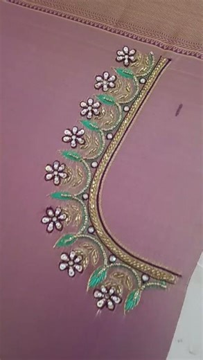 simple maggam work#aari work design#shorts