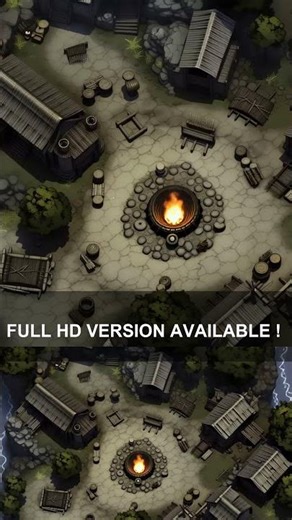 🔥 Animated DnD Village Map & Sounds 🎲